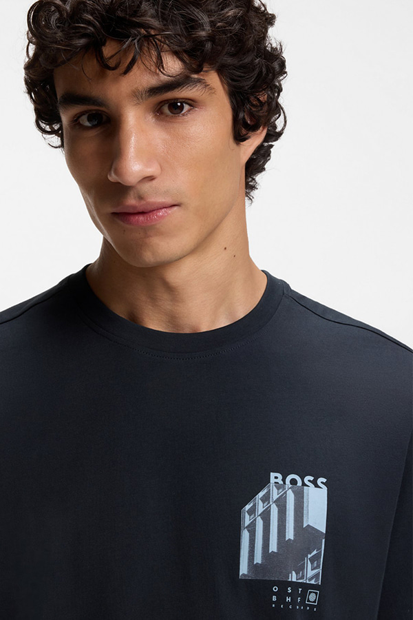 ΜΠΛΟΥΖΑ T-SHIRT BOSS - 404 ΜΠΛΕ